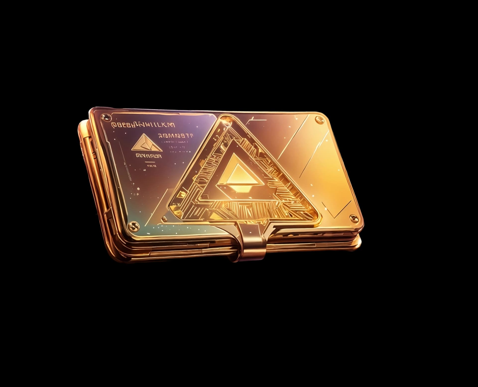 golden coated wallet illustration
